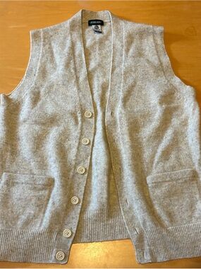 100% Lambswool Giordano Men’s Sleeveless Cardigan/Vest